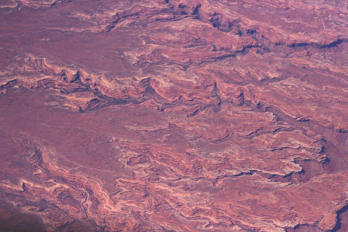 landscape high angle photo of dried land nature
